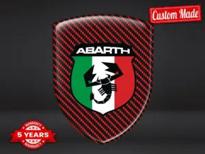 Fiat Abarth Badges Résine Style Exclusif Étiquettes Auto Perso